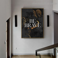 Be Brave Abstract Typography Modern Framed Painting Pic Canvas Print for Room Wall Decor