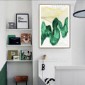 Sidereal Jade Twirl Abstract Modern Framed Painting Pic Canvas Print for Room Wall Decor