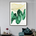 Sidereal Jade Twirl Abstract Modern Framed Painting Picture Canvas Print for Room Wall Decoration