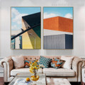 Voguish Pendent Abstract Architecture Framed Painting Pic Canvas Print for Room Wall Ornamentation