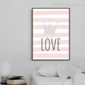 Tiara Abstract Typography Modern Framed Painting Photo Canvas Print For Room Wall Ornament