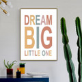 Beau Text Abstract Kids Typography Modern Framed Painting Image Canvas Print for Room Wall Décoration