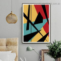 Triangular Design Abstract Modern Framed Artwork Photo Canvas Print for Room Wall Ornamentation