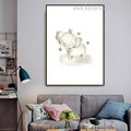 Cute Elephant Abstract Animal Modern Framed Painting Photo Canvas Print for Room Wall Ornamentation