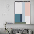Tints And Shades Abstract Minimalist Scandinavian Framed Painting Photo Canvas Print for Room Wall Arrangement