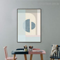 Semicircles Abstract Minimalist Scandinavian Framed Painting Picture Canvas Print for Room Wall Garnish