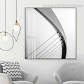 Bridge Wire Abstract Architecture Vintage Framed Artwork Pic Canvas Print for Room Wall Garnish