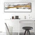 Real Mountains Abstract Modern Watercolor Painting Canvas Print for Room Wall Decor