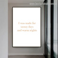 Sunny Days Typography Modern Framed Painting Pic Canvas Print for Room Wall Garnish