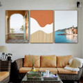 Biege Summer Walls Abstract Nature Landscape Modern Framed Painting Pic Canvas Print for Room Wall Décor