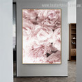 Pink Peony Flowers Abstract Botanical Modern Framed Artwork Pic Canvas Print for Room Wall Ornamentation