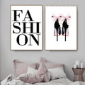 Fashion Heels Abstract Typography Nordic Framed Painting Image Canvas Print for Room Wall Decor