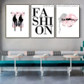 Pink Fashion Contemporary Typography Nordic Framed Painting Image Canvas Print for Room Wall Ornament