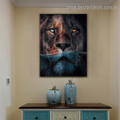 Sub Aquatic Lion Animal Nordic Abstract Photo Canvas Print for Room Wall Decoration