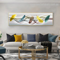 Flowing Feathers Abstract Modern Smudge Pic Canvas Print for Room Wall Flourish