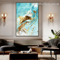 Whirling Water Abstract Modern Painting Image Canvas Print for Room Wall Ornamentation