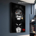 Bombing Lion Animal Modern Smudge Photo Canvas Print for Room Wall Décor