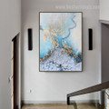 Sea Serous Abstract Landscape Nordic Effigy Image Canvas Print for Room Wall Adornment