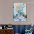 Sea Serous Abstract Landscape Nordic Effigy Portrait Canvas Print for Room Wall Drape