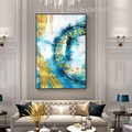 Flying In Circle Abstract Modern Smudge Image Canvas Print for Room Wall Arrangement