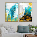 Gold Thunder Marble Contemporary Modern Artwork Portrait Canvas Print for Room Wall Decoration