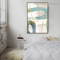 Golden Line Abstract Modern Artwork Picture Canvas Print for Room Wall Decoration