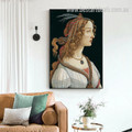 Simonetta Vespucci Reproduction Figure Rennaisance Painting Picture Canvas Print for Room Wall Trimming