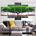 Green Arbors Botanical Nature Modern Effigy Photo Canvas Print for Room Wall Decoration