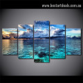 Sea Water Nature Landscape Abstract Modern Smudge Photo Canvas Print