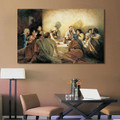 Jesus and Apostles Vintage Holy Modern Painting Print for Living Room Decor Adornment