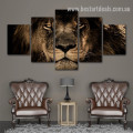 King Lion Animal Nature Modern Smudge Photo Canvas Print for Room Wall Decor