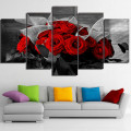Bunch of Red Botanical Modern Artwork Image Canvas Print for Room Wall Garniture