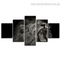 Clamouring Wild Cat Animal Modern Smudge Image Canvas Print