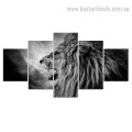 Snarling Leo Animal Modern Painting Image Canvas Print