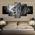 Snarling Leo Animal Modern Painting Pic Canvas Print for Room Wall Adornment