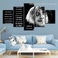 Lil Peep Figure Typography Modern Framed Artwork Pic Canvas Print for Room Wall Adornment