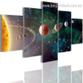 Planetary System Nature Landscape Modern Framed Artwork Image Canvas Print