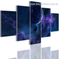 Planet Space Abstract Nature Landscape Modern Framed Portraiture Portrait Canvas Print