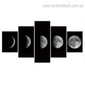 Phases of Moon Nature Landscape Modern Framed Artwork Photo Canvas Print