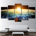 Stars And Planets Nature Landscape Modern Framed Portraiture Image Canvas Print for Room Wall Décor