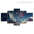 Mountains and Space Nature Landscape Modern Framed Effigy Image Canvas Print