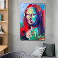 Colorful Mona Lisa Figure Modern Artwork Portrait Canvas Print for Room Wall Adornment