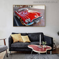 Red Car Modern Travel Painting Print for Room Wall Decor