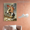 Napoleon Crossing Animal Vintage Artwork Picture Canvas Print for Room Wall Adornment