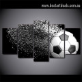 Football Disintegration Abstract Modern Framed Painting Image Canvas Print