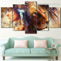 Combatants Abstract Figure Animal Modern Framed Painting Image Canvas Print for Room Wall Decoration