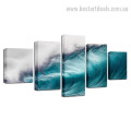 Oceanic Wave Nature Landscape Modern Framed Artwork Pic Canvas Print