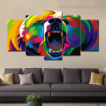 Multicolor Bear Animal Modern Artwork Portrait Canvas Print for Room Wall Ornament