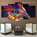 Colorful Hen Bird Modern Artwork Portrait Canvas Print for Room Wall Ornament