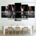 Weightlifting Figure Modern Painting Picture Canvas Print for Room Wall Flourish